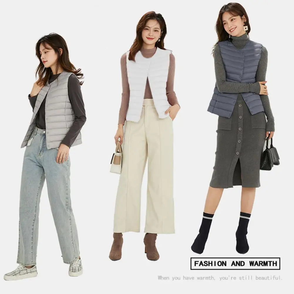 Женская зимняя куртка без рукавов женский пуховик с подкладкой для улицы работы