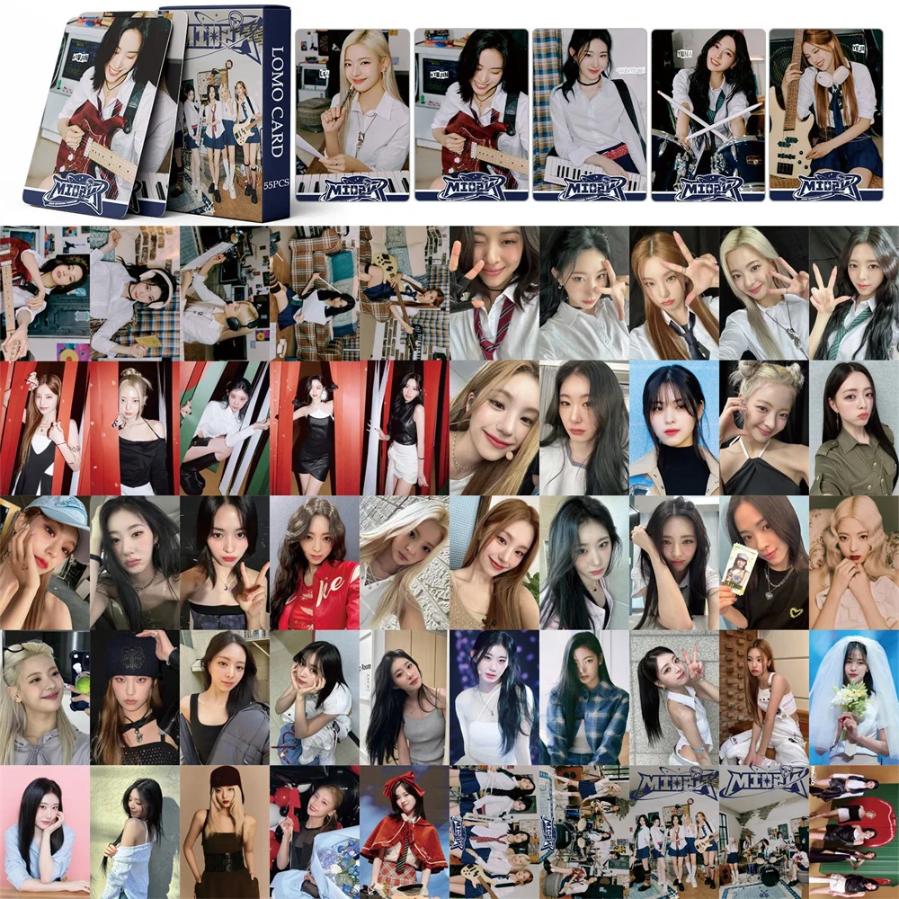 55 шт. Kpop ITZY открытки альбомы CHESHIRE ломо карты Yeji Lia Ryuji Chaeryeong Yuna фотокарточки