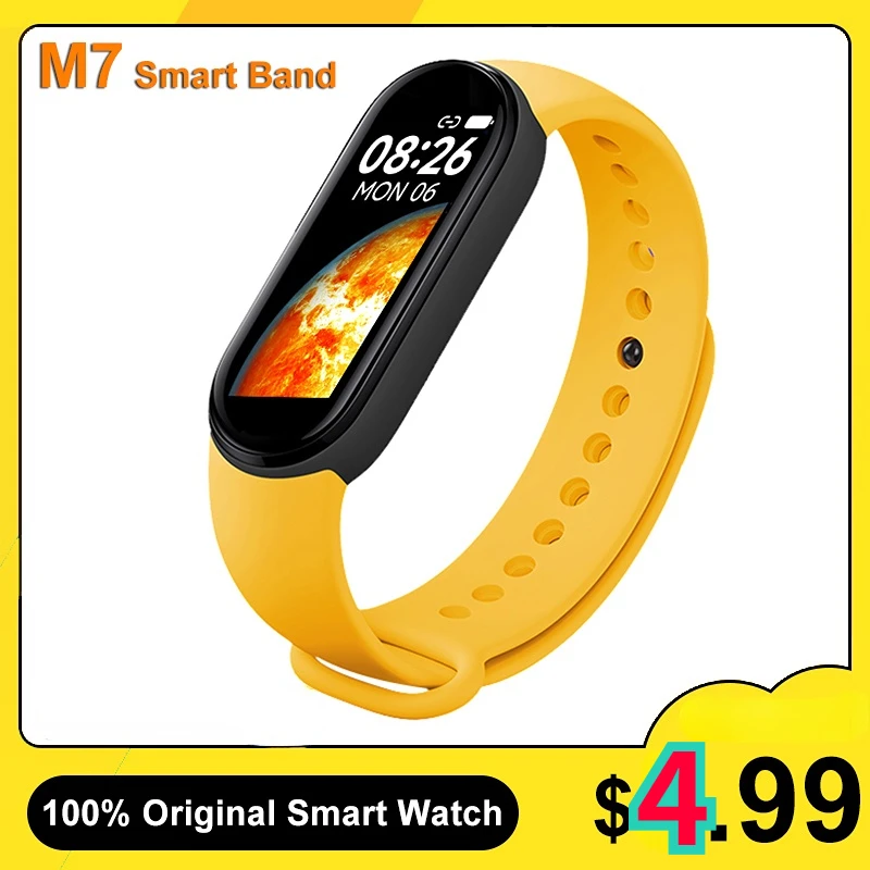 

M7 Smart Digital Watch Bracelet for Men Women with Heart Rate Monitoring Running Pedometer Calorie Counter Health Sport Tracker