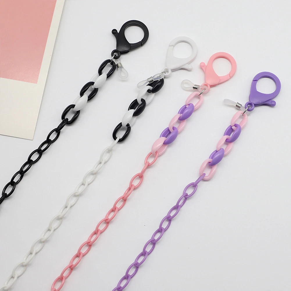 

Acrylic Hang Mask Chains Holder for Girls Boys Colorful Chunky Necklace Glasses Cord Lanyard Anti-lost Neck Rope Strap