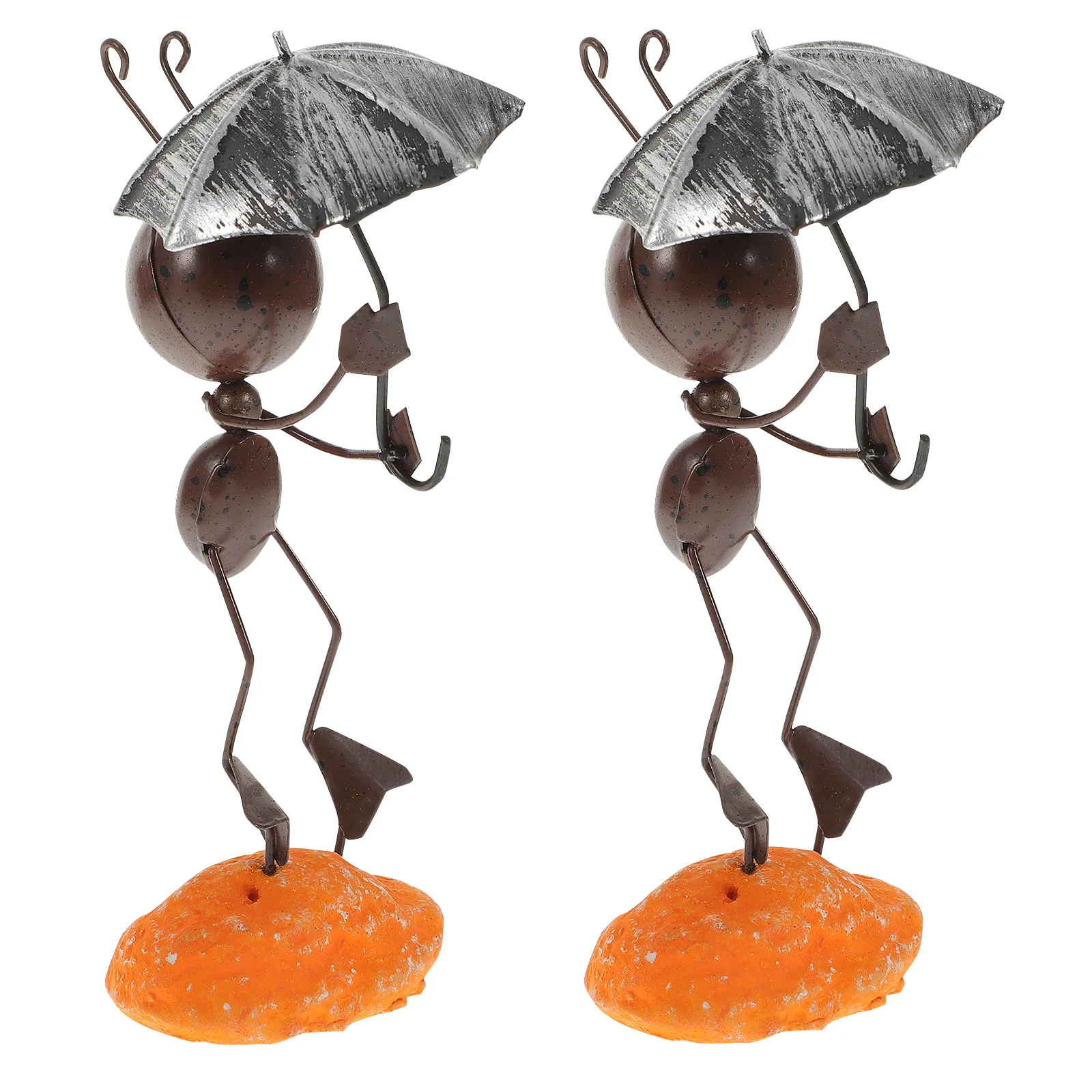 

Metal Ant Garden Decor: 2pcs Ant Figurine Metal Ant Garden Statues Lawn Ornament Hanging Wall Sculpture Decoration for Patio