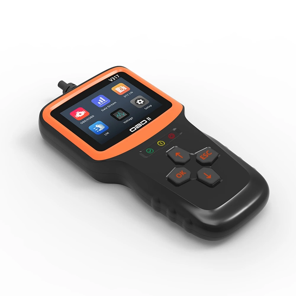 Фото Сканер OBD2 для диагностики неисправностей двигателя автомобиля, считыватель кодов, инструмент для диагностики с проверкой датчика O2, подходит для всех автомобилей с OBD II. №1