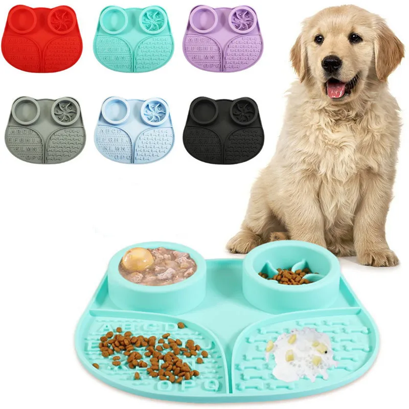 

Pet supplies Silicone pet slow food mat cat and dog leak-proof placemat easy to clean non-slip pet mat