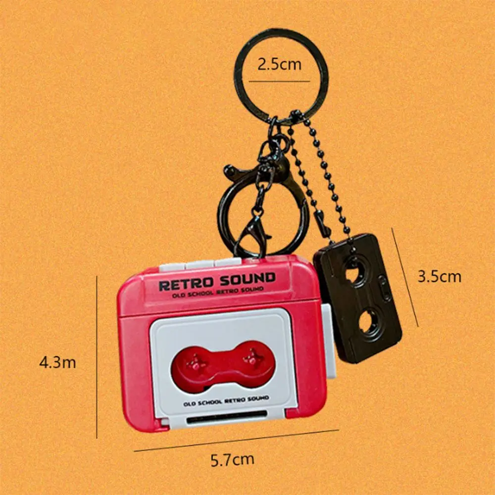 Многофункциональный брелок с мультяшным рекордером ретро-лента музыкальная