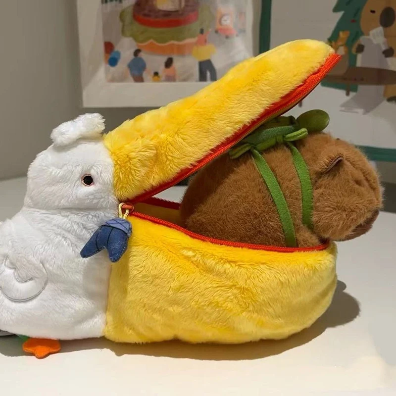 Милые пеналы Pelican плюшевая сумка для макияжа ручек хранения канцелярских