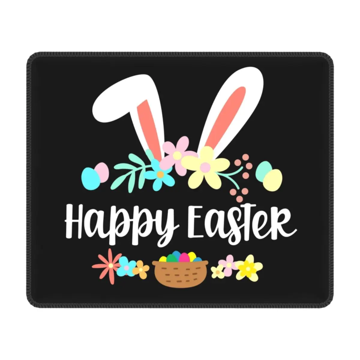 

Customized Gaming Mouse Pad Rubber Base Happy Easter Day Jesus Mousepad Office Desk Computer Easter Egg Basket Bunny Mat