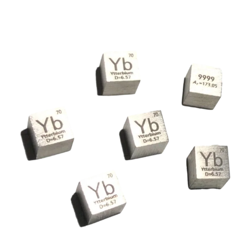 

99.99% высокочистый иттербиум Металл Yb 6,5 г резной элемент Периодическая таблица 10 мм куб