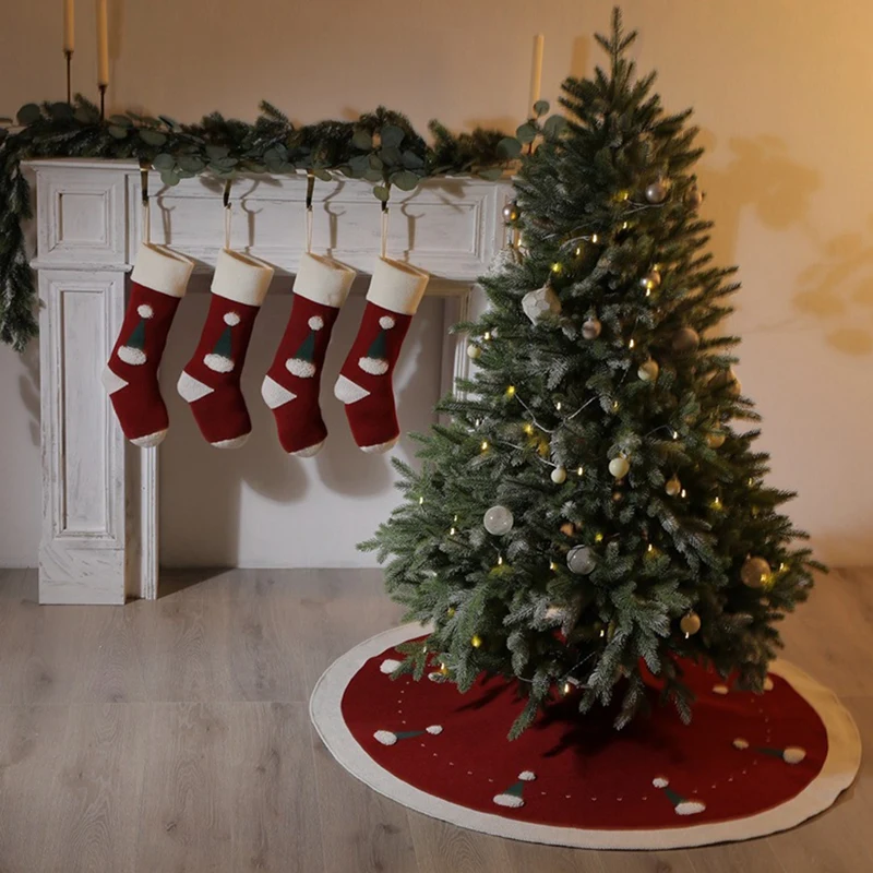 Трехмерная трикотажная юбка в виде Красной елки для рождественских праздников