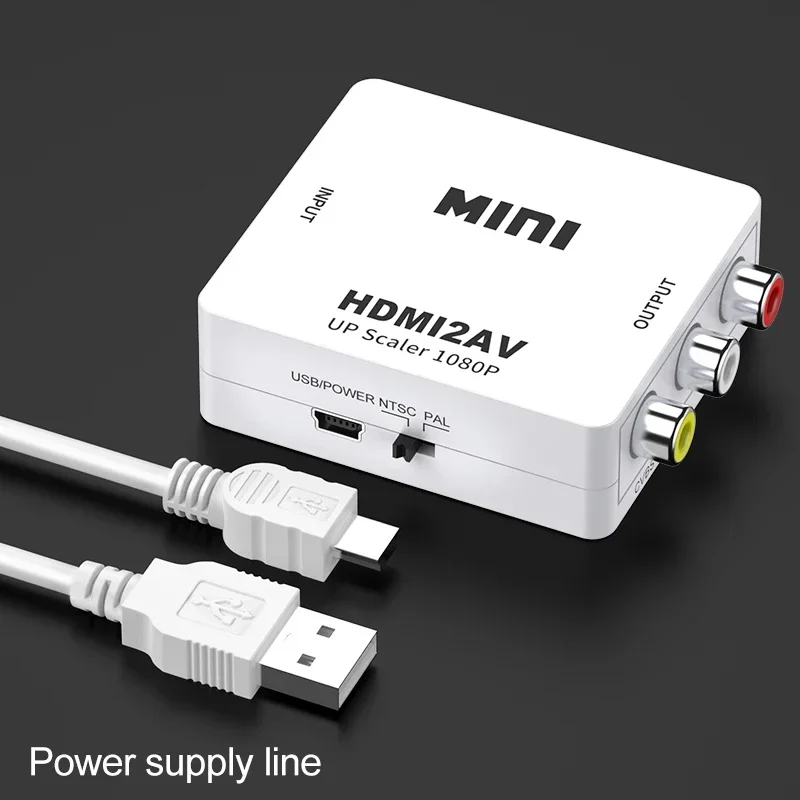 Композитный аудиопереходник 1080p RCA HDMI-совместимый с Mini Video Upconverter аудиоадаптер