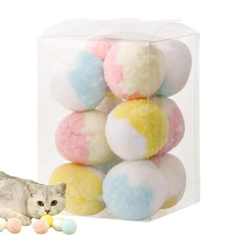 

Small Cat Ball Toy Colorful Bouncy Ball Interactive Pet Products Cat Supplies Creative Cat Toys Home Garden Plush Ball