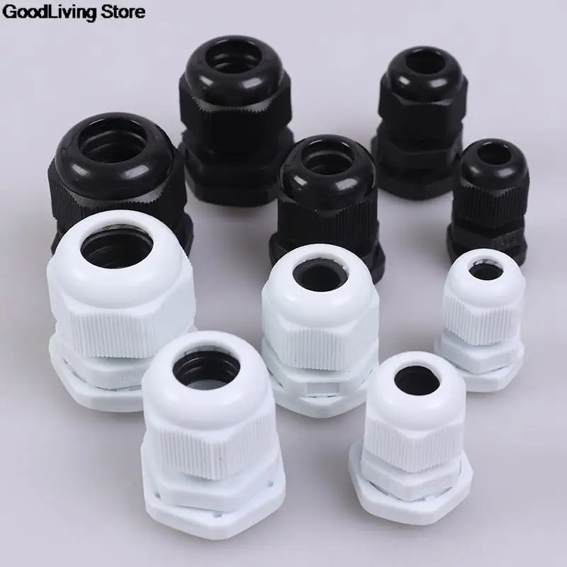 

5Pcs high quality Waterproof Cable Gland Cable Entry IP68 PG7/PG9/PG11/PG13.5/PG16 Nylon Plastic Connector For 3-6.5mm