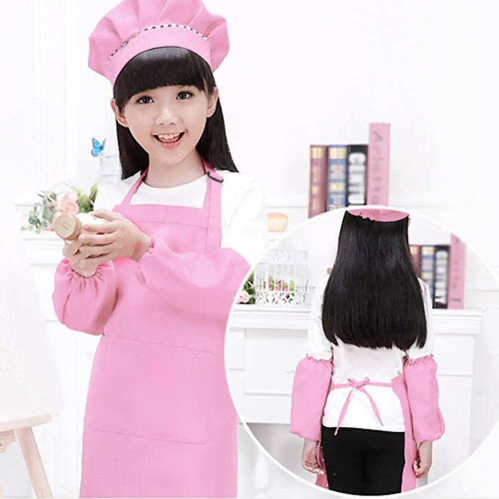 Детский простой фартук для готовки выпечки живопись искусство рукоделие Фартук