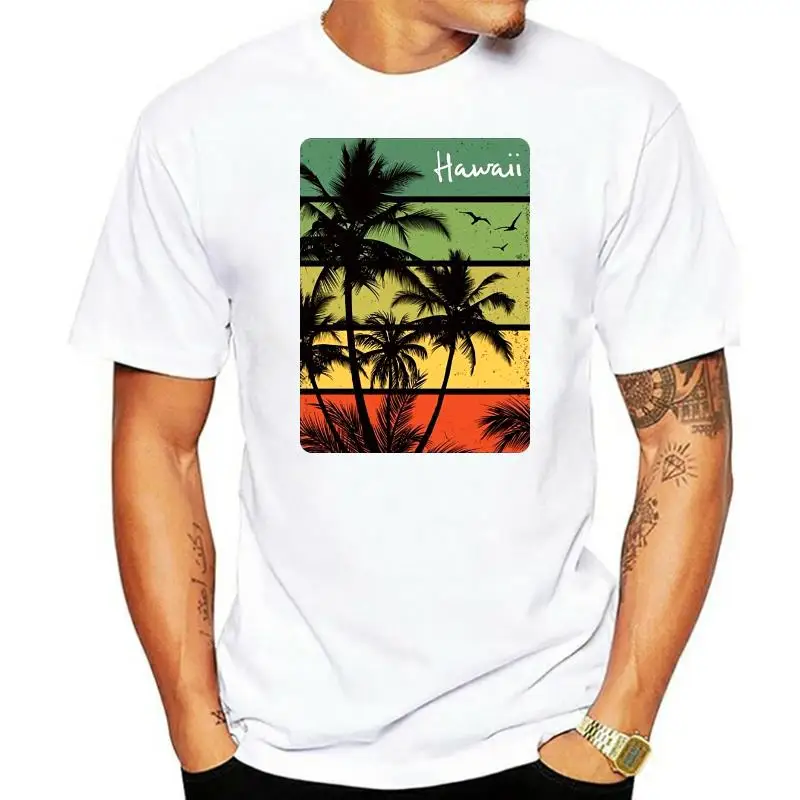 

Print T Shirt Mens Short Sleeve Hot Vintage Hawaiian Islands Tee Hawaii Aloha State T-Shirt