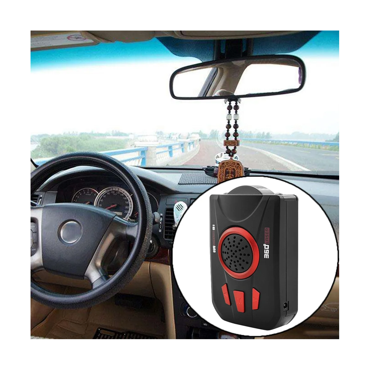 

M8 360 Degrees Full-Band Scanning Car Speed Testing System Radar Laser-Detector, Support English & Russian Voice