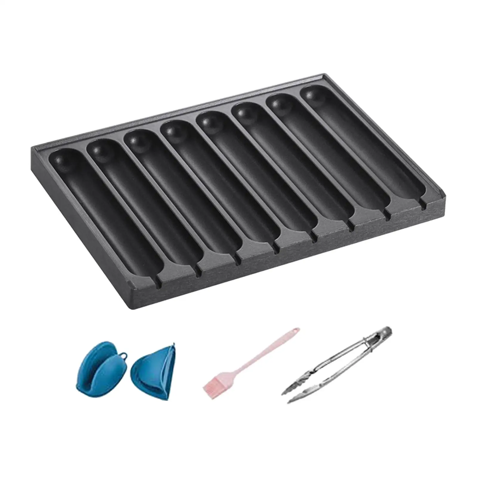 

8 Grids Sausage Pan DIY Aluminum Alloy Sausage Link Maker Waffle Corn Dog Maker Hot Dog Presser Maker for Breakfast Kitchen