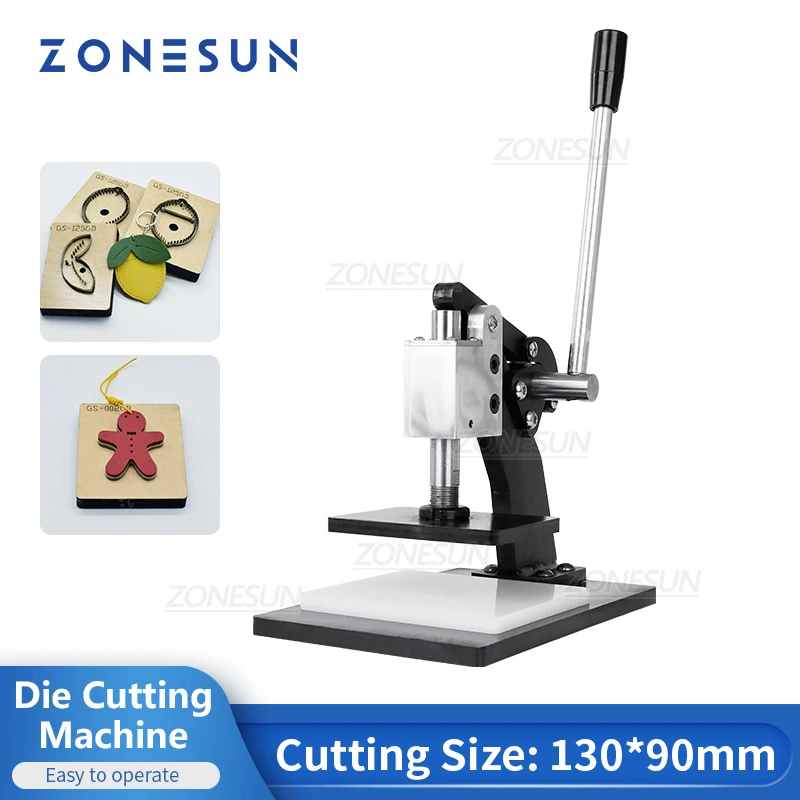 

ZONESUN 0.8T Leather Die Cutting Machine Handmade Earring Die Cuts Pressing Machine For Punching Clicker Die Steel Rule Die