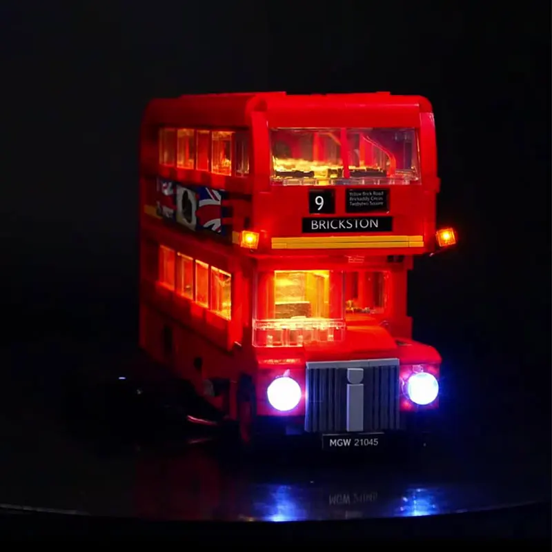 Фото Комплект светодиодных ламп для LEGO 10258, совместимый с 21045, набор аксессуаров для лондонского автобуса, игрушки-светильники, подарок на Рождество (модель в комплект не входит) №5