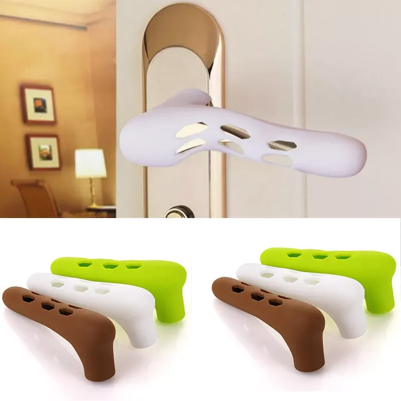 

2022 Silicone Room Door Handle Door Knob Cover Baby Child Crash Protection Door Pull Handle Gloves Protector Home Accessories