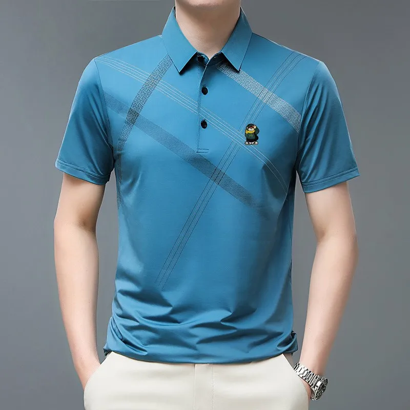 

Men's Polo T-shirt 2023 Summer Casual Short Sleeve Fashion Embroidery T-shirt Men's Business Polo Shirt Sports Top