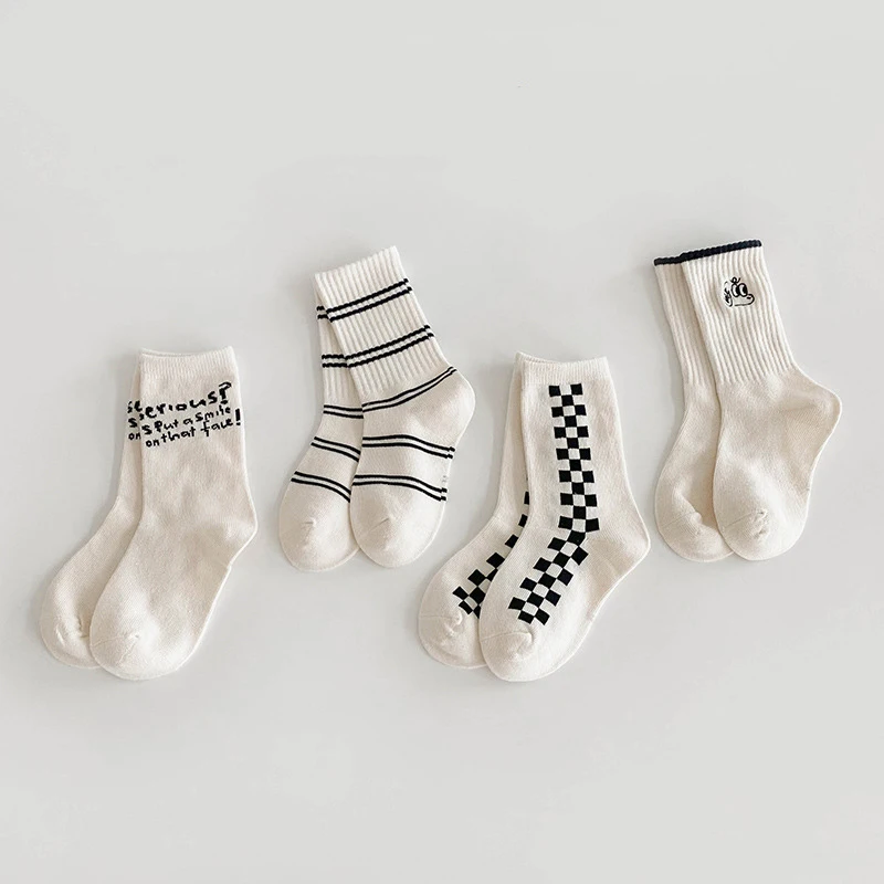 

4 шт., весенние детские носки для девочек