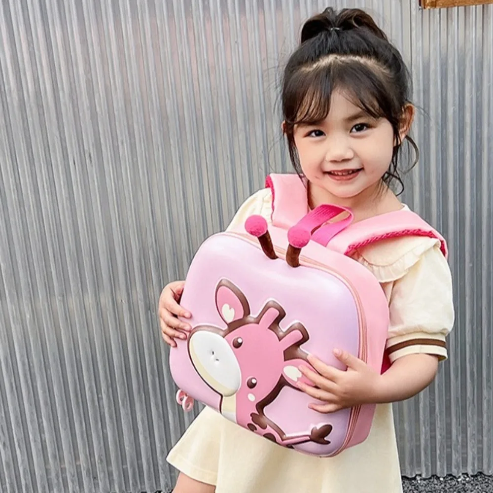 Квадратный детский рюкзак с рисунком оленя жесткий чехол большая вместимость Y2K