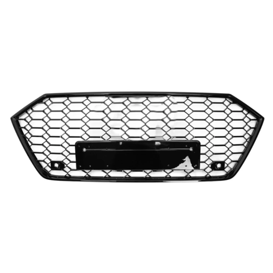 

For RS7 Style Front Sport Hex Mesh Honeycomb HoodGrill Gloss Black for Audi A7/S7 2019 2020 CarAccessories