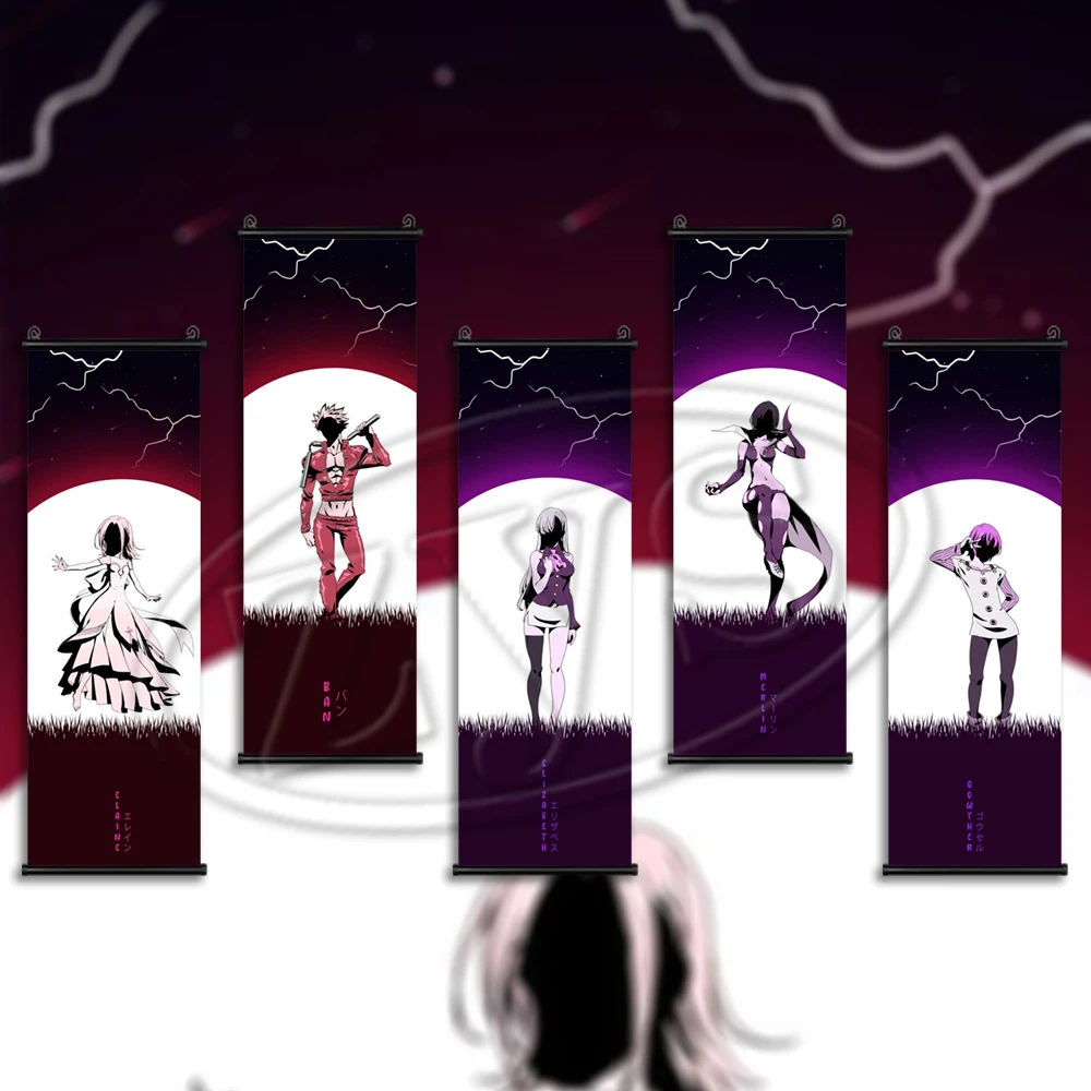 

Настенный декор «Семь смертных грехов», плакаты, картина HD пинт, картина Элизабет лионы, холст, картина, Висячие свитки, искусство для гостиной