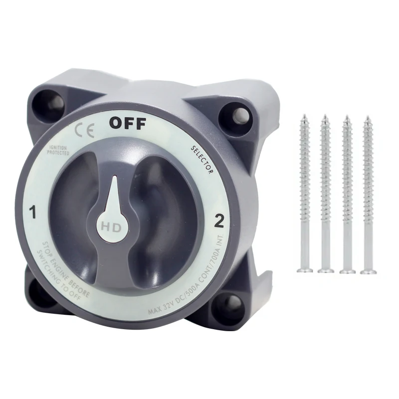 

32 В постоянного тока 500 А 3003 Селектор главного аккумулятора 4 положения 1 2 оба выключения с AFD для морского пехотинца