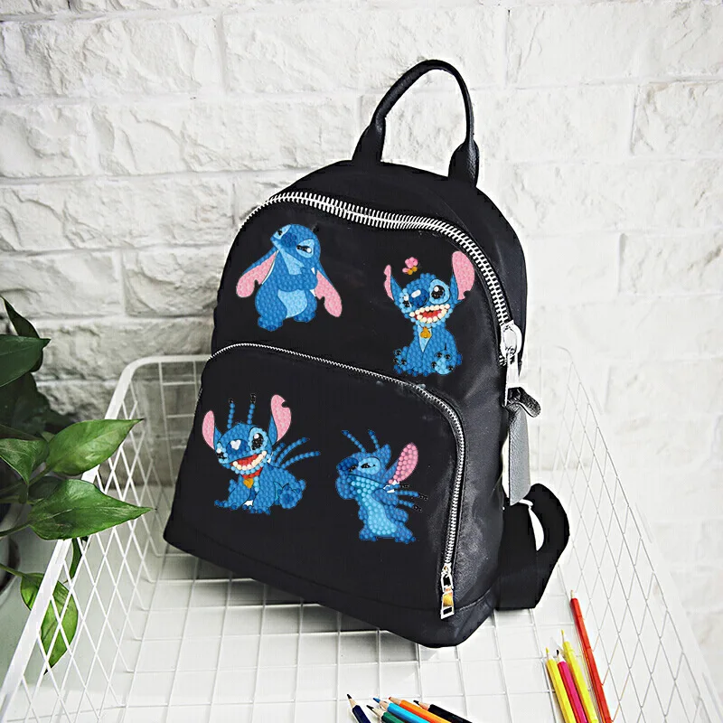 Набор наклеек для алмазной вышивки 5D Stitch, 9 шт., милые стикеры Lilo&Stitch для мозаики своими руками, для детей, начинающих, подарок для рукоделия (art.: 3920db36079f0) - 3920db36079f0