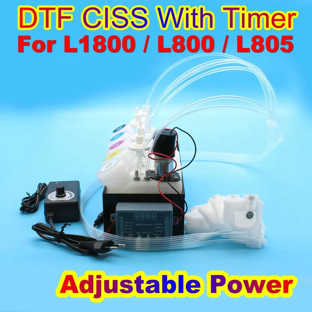 Фото L1800 L800 Многоразовый резервуар Dtf Ciss с мешалкой с таймером для Epson L805 Резервуар с белыми чернилами DTF Комплект для печати Ciss Dtg №3