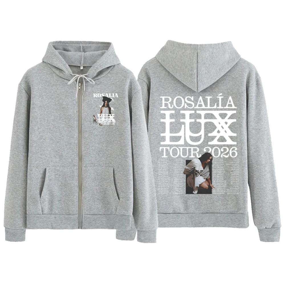 Фото Толстовка на молнии Rosalia LUX для мужчин и женщин, пуловер в стиле Харадзюку, уличная одежда, свитшот №3