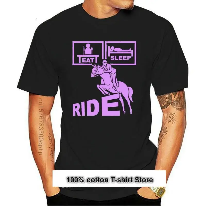 Kids Eat Sleep Ride Horse Riding T Shirt Jumps With Jodhpurs Saddle - Boys Girls