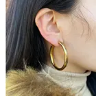 Серьги-кольца разных размеров из нержавеющей стали C-образной формы, подвески сделай сам для ушей, в минималистическом стиле, Подарочная бижутерия