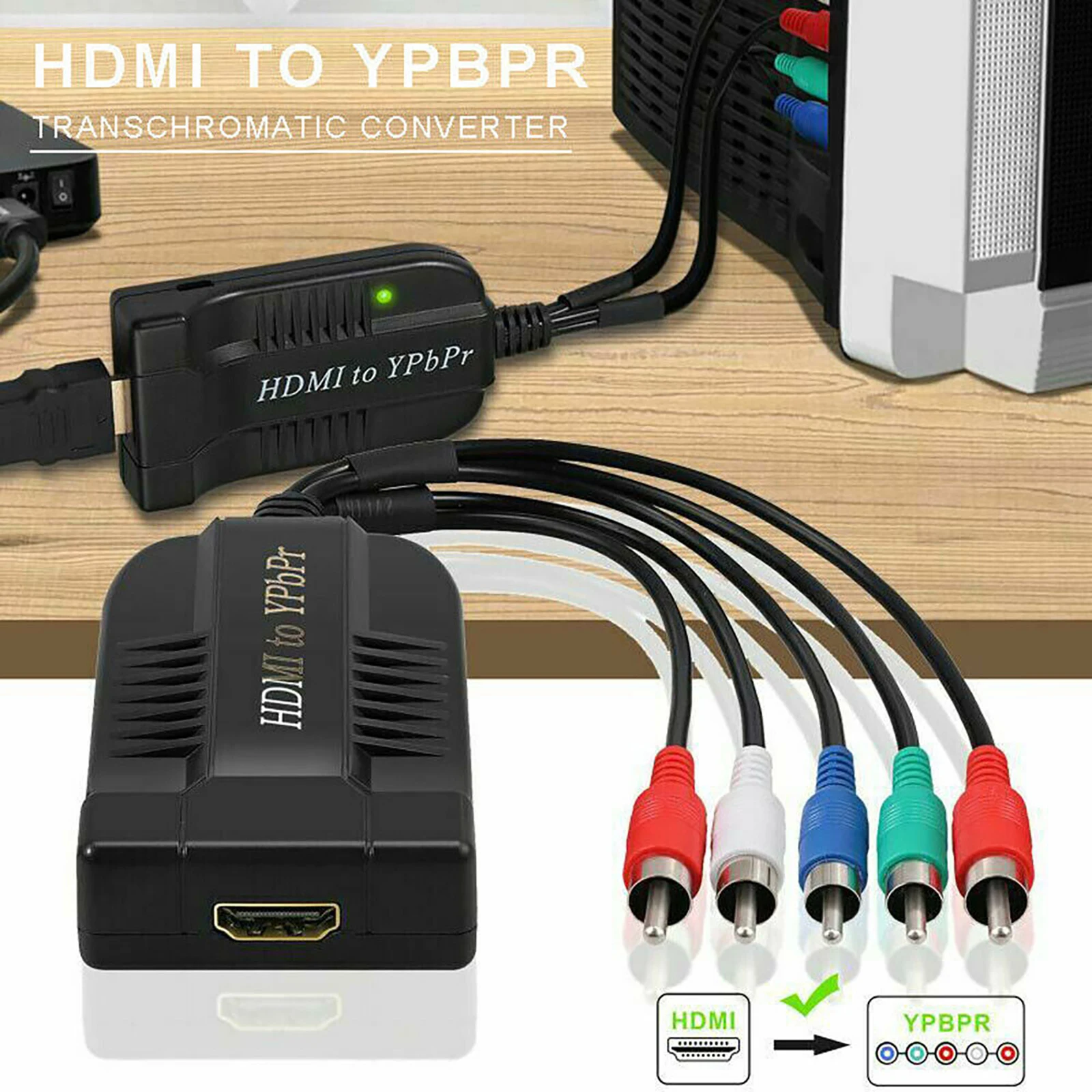 Адаптер HDMI-совместимый со штекером YPBPR 1 шт