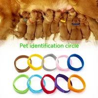 12pcsset newborn puppy pets identify collars adjustable nylon small pet dog collars kitten necklace whelping puppy accessories