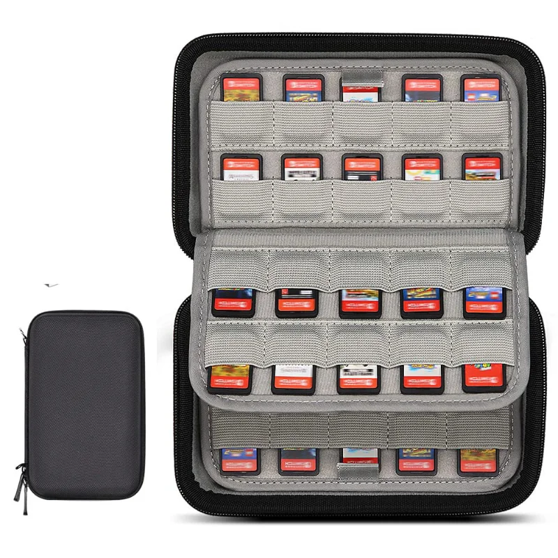 

80 Game Case Compatible with Games or PS Vita Games or SD Cards Physical Game Cartridge Holders Hard Shell Storage Case