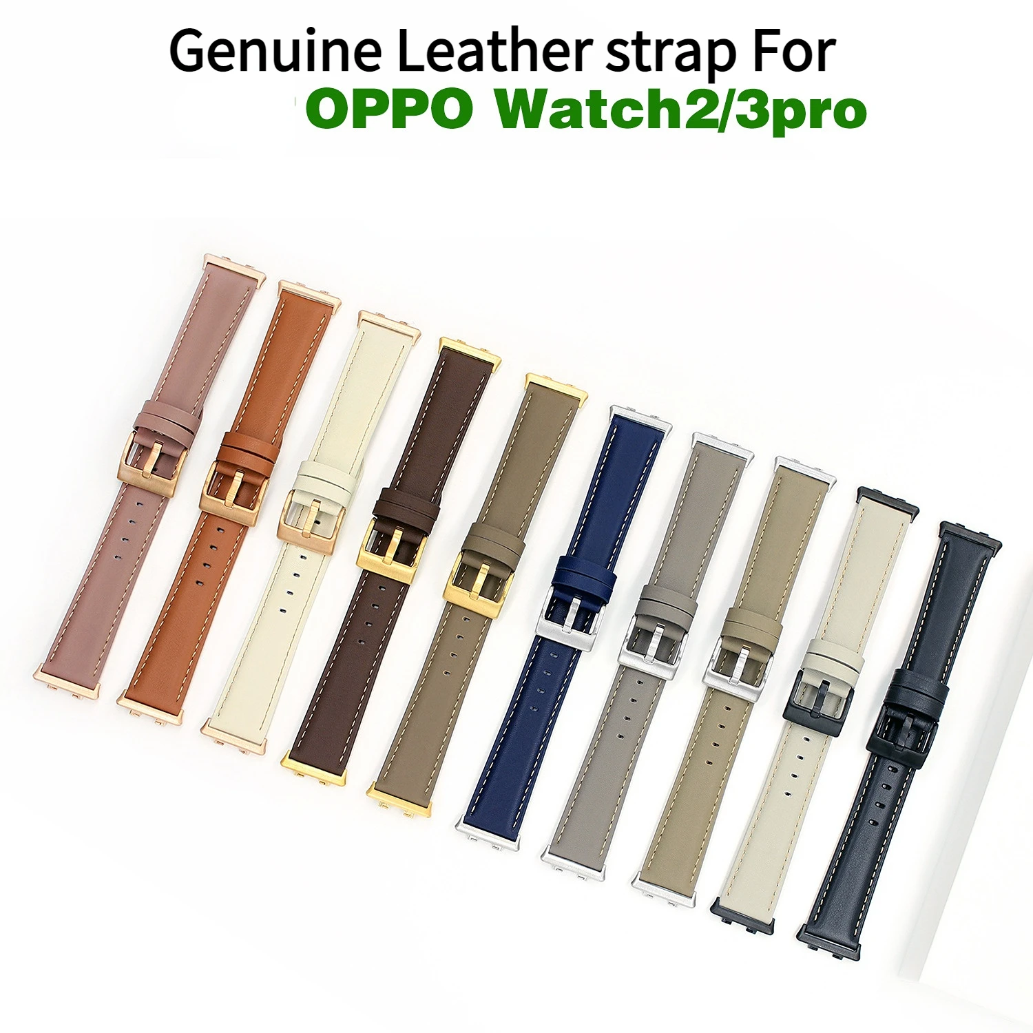 

Genuine Leather Watchband For OPPO Watch 3 Pro Replacement Sport Strap Smart watches Correa Bracelet for Oppo watch 2 42mm 46mm