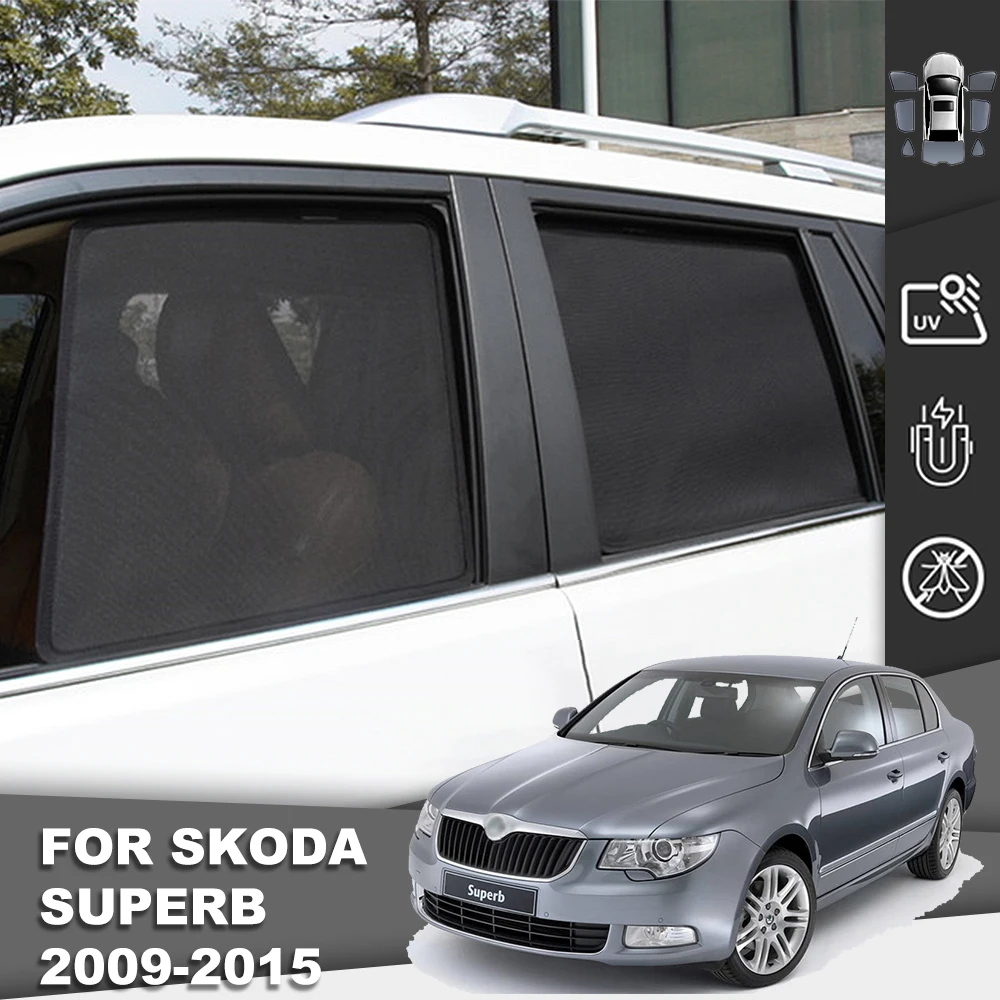 

Магнитный солнцезащитный козырек для Skoda Superb 2 Mk2 2009-2014