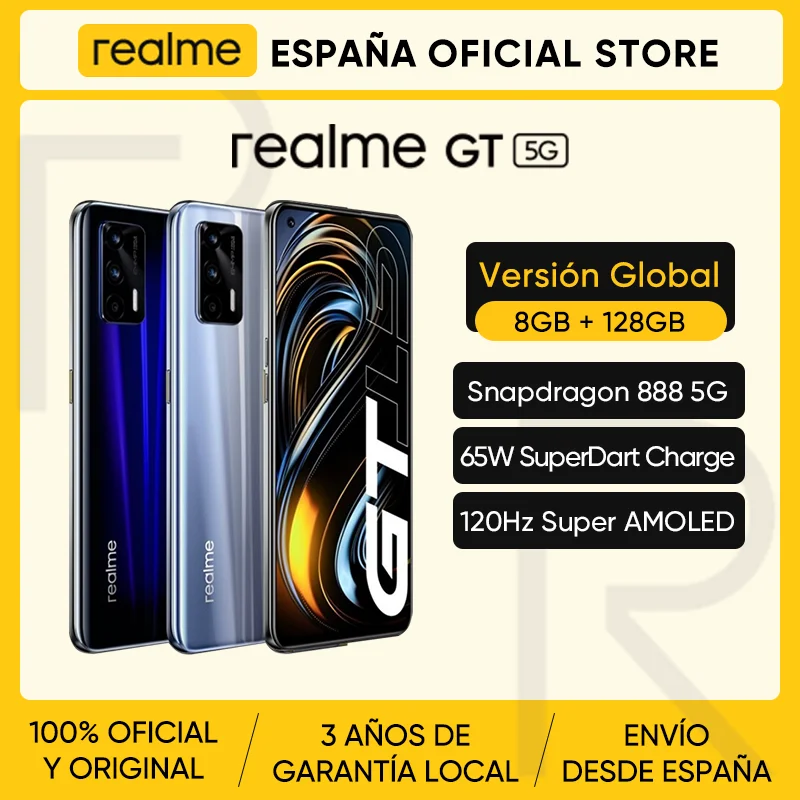Cena Globalna Wersja Realme GT 5G 8G 128G Snapdragon 888 5G Smartphone 6.43 ''120Hz AMOLED 65W Tarcza 64MP 4500mAh NFC Kup Globalna Wersja Realme GT 5G 8G 128G Snapdragon 888 5G Smartphone 6.43 ''120Hz AMOLED 65W Tarcza 64MP 4500mAh NFC