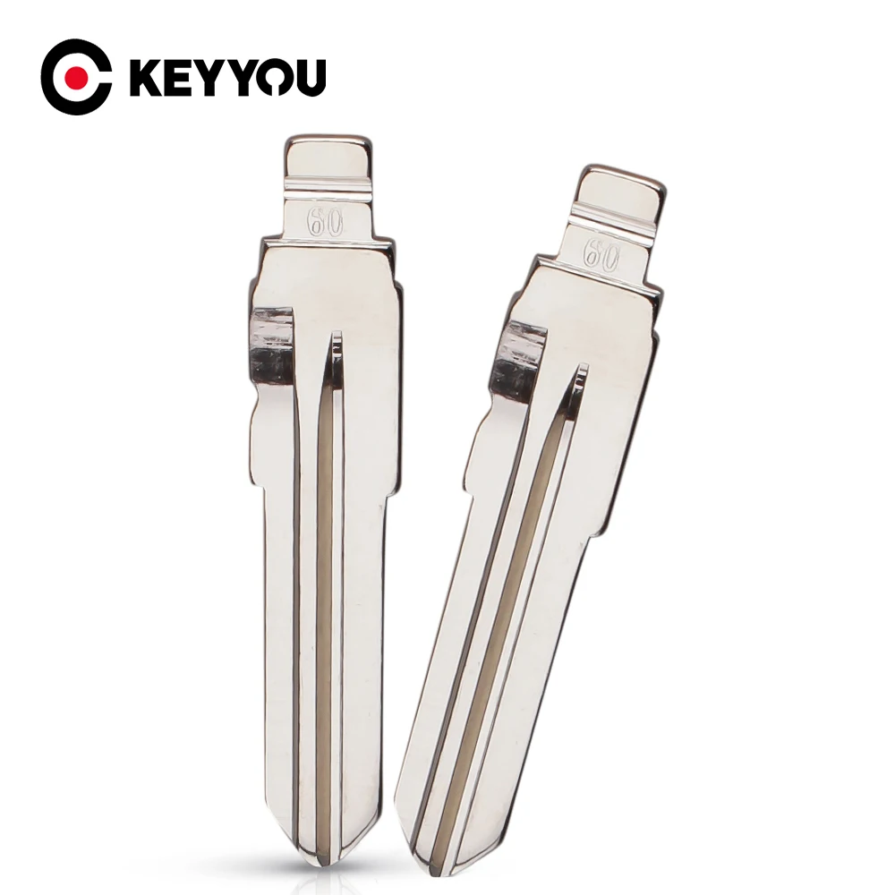 

KEYYOU металлический пустой некроеный флип KD полотно дистанционного ключа тип #60 для Fiat NO. 60 лезвий