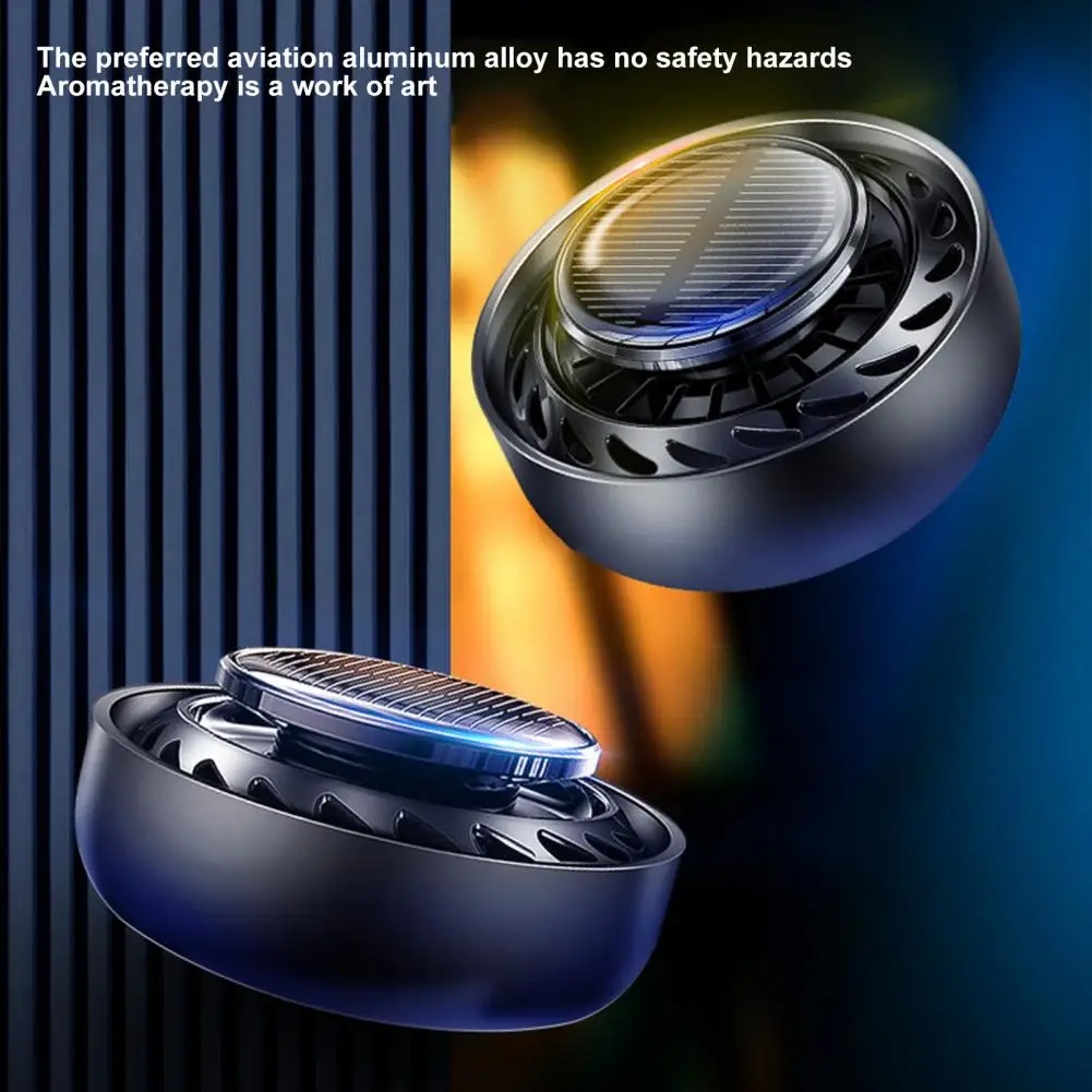 

Car Air Freshener Solid Natural Solar Power Spin Fan Car Aromatherapy Fragrance Diffuser Air Purification DIY Ornament for Car