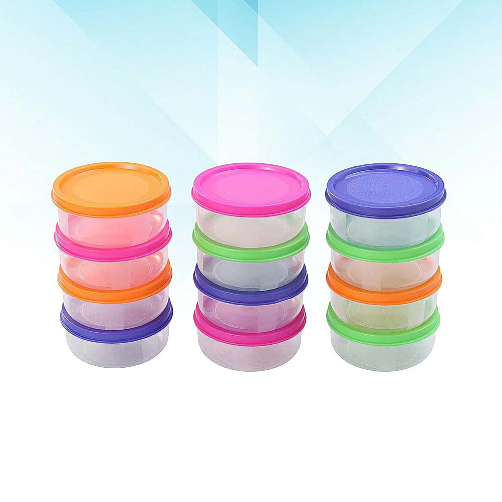 

Containersstorage Freezercups Box Deli Container Saladlidssauce Babydressing Mini Reusable Microwavable Round Prep Condiment