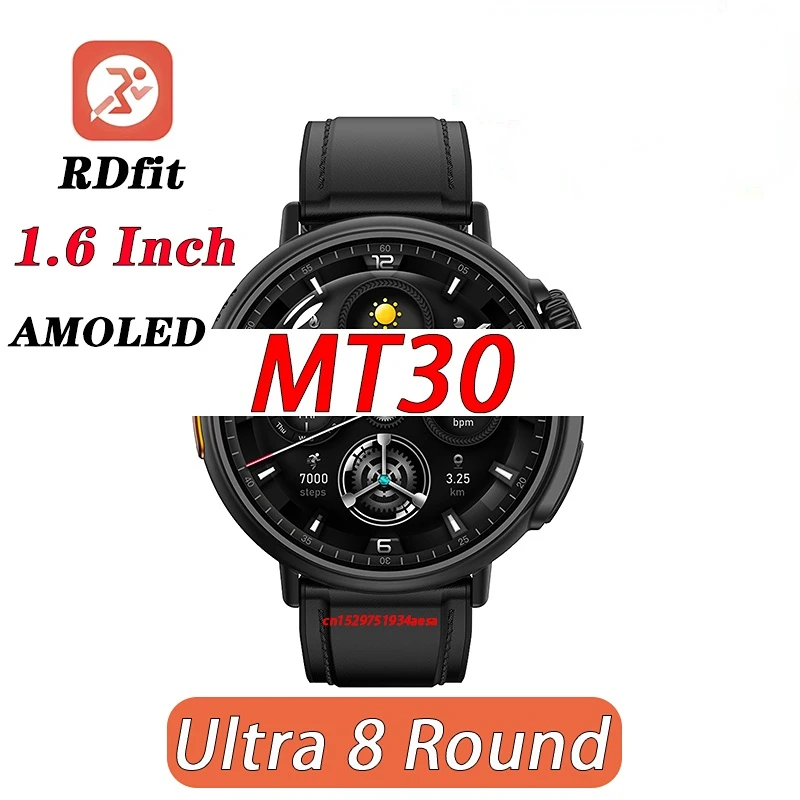 

Ультра 8 круглых умных часов MT30 IWO Ultra, часы серии AMOLED 8, часы 1,6 дюйма, оптовая продажа для женщин и мужчин, Bluetooth, звонки, умные часы