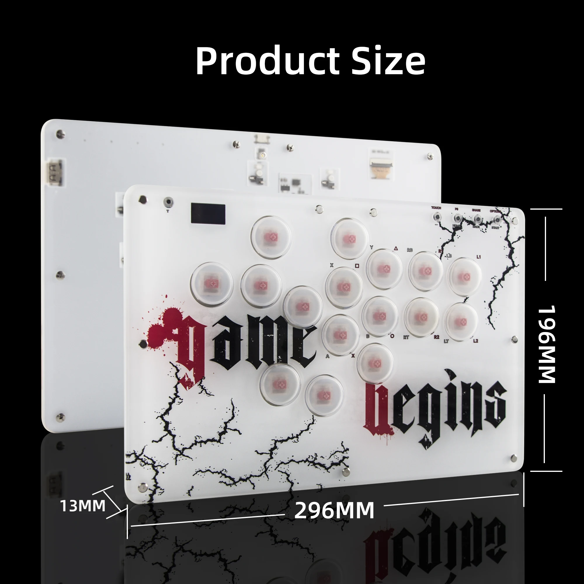 Бессрычажный контроллер REMANK для PS4/ПК/переключателя/паровой аркадный боевой