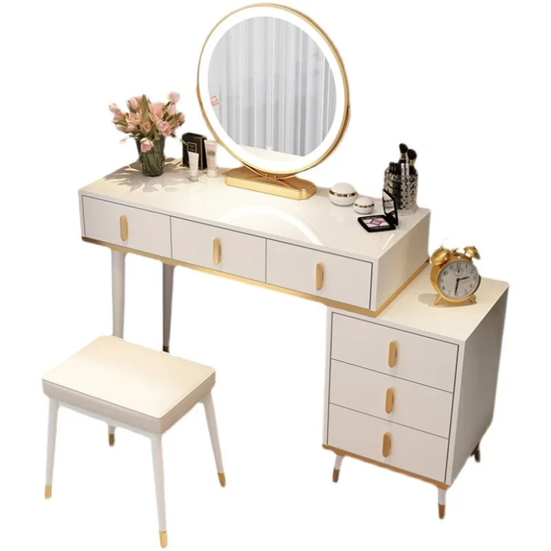 Drawer Organizer Vanity Dresser Bedroom Nordic Luxury Handle Cabinet Makeup Women Penteadeira Para Quarto Fruniture
