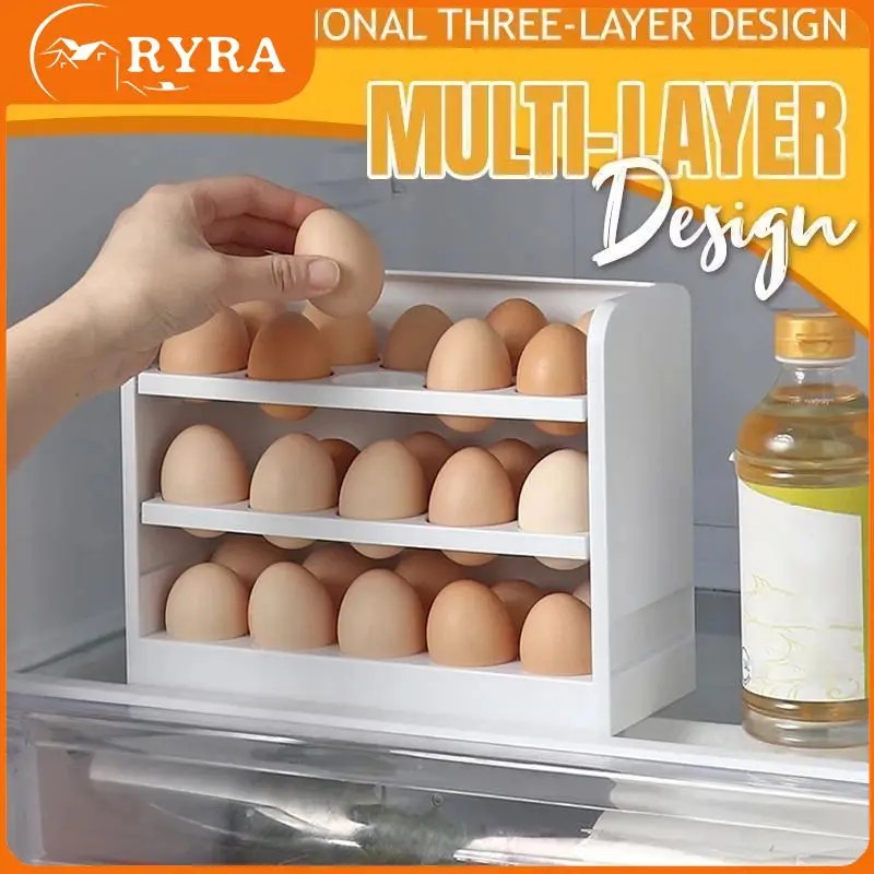 

Egg Shelf 30 Grids New Fridge Eggs Organizer Container Space-saving Eggs Holder Refrigerator Container Case Egg Storage Box