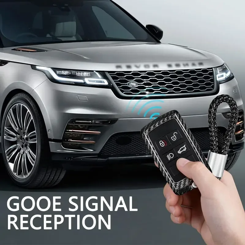 Carbon Fiber Key Fob Cover Protector Case For Land Rover Range Defender 110S Dsicovery Vogue Sport HSE Velar