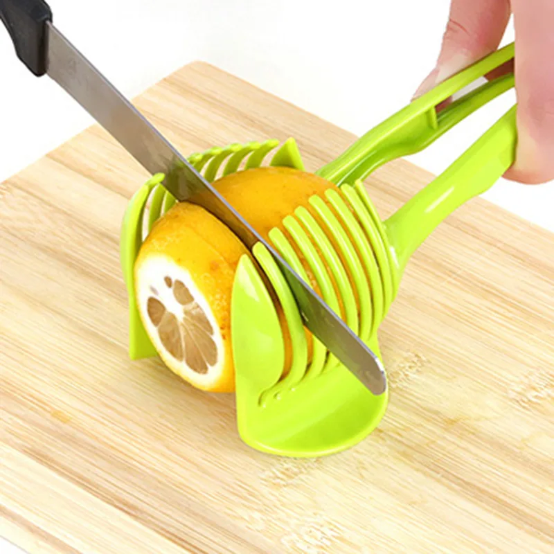 

Orange Lemon Slicer Handheld Tomato Cutting Clip Segmentation Shreadders Potato Apple Cutting Clamp Gadget Kitchen Accessories
