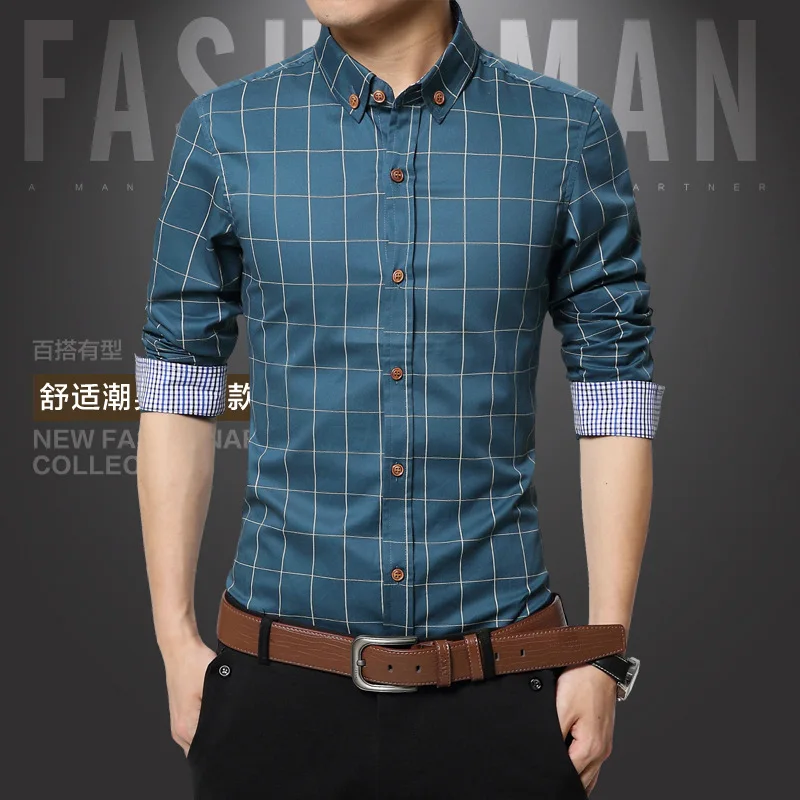 

New spring and autumn men's long-sleeved shirts men's business casual shirts slim fit all-match shirts fashion trend tops