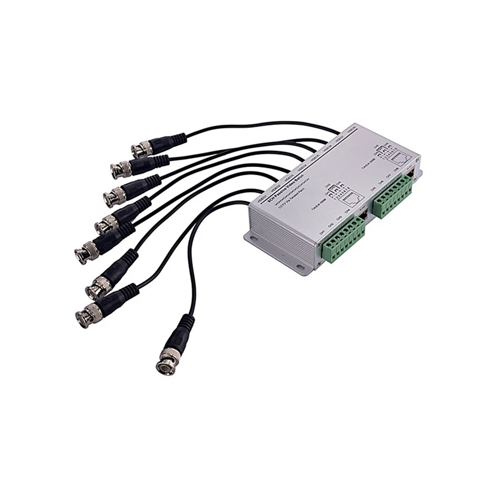 

New 8CH HD CVI/TVI/AHD Passive Transceiver 8Channels Video Balun Adapter Transmitter BNC To UTP Cat5/5e/6 Cable 720P 1080P